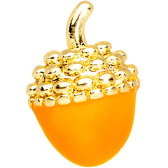 16G 1/4 Gold Tone Orange Acorn Cartilage Tragus