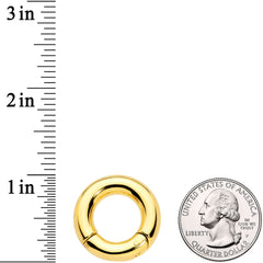 2G 9/16 Gold Tone PVD Steel Hinged Segment Ring