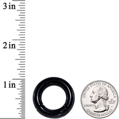 2G 5/8 Black PVD Steel Hinged Segment Ring