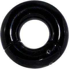 0G 1/2 Black PVD Steel Hinged Segment Ring