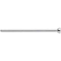18G 3/4 Clear CZ Gem Grade 23 Titanium Fishtail Nose Ring 2mm