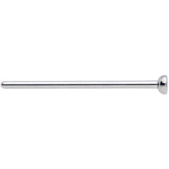 18G 3/4 Clear CZ Gem Grade 23 Titanium Fishtail Nose Ring 2.5mm