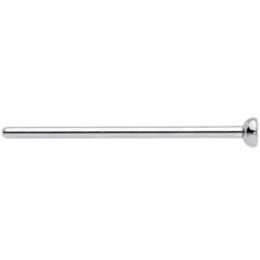 18G 3/4 Clear CZ Gem Grade 23 Titanium Fishtail Nose Ring 3mm