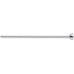 20G 3/4 Clear CZ Gem Grade 23 Titanium Fishtail Nose Ring 2mm