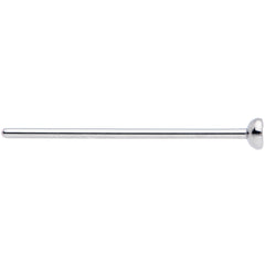 20G 3/4 Clear CZ Gem Grade 23 Titanium Fishtail Nose Ring 2.5mm