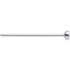 20G 3/4 Clear CZ Gem Grade 23 Titanium Fishtail Nose Ring 3mm