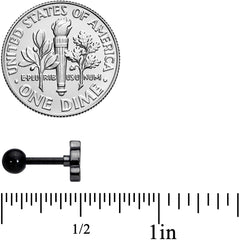 16G 1/4 Black Mouse Cartilage Tragus Earring