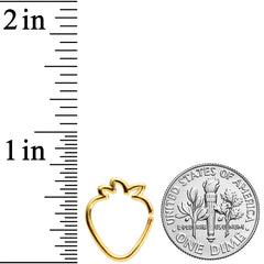 16G 5/16 Gold Tone Fruit Strawberry Closure Ring