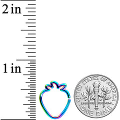 16G 5/16 Rainbow Fruit Strawberry Closure Ring