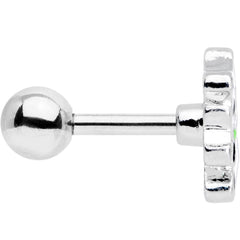 16G 1/4 Black White Hungry Panda Bear Cartilage Tragus Earring