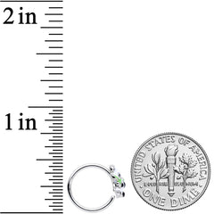 18G 3/8 Black White Hungry Panda Nose Hoop