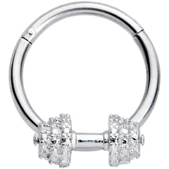 16G 3/8 Weightlifting Barbell Hinged Segment Ring