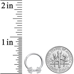 16G 3/8 Weightlifting Barbell Hinged Segment Ring
