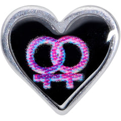20G 5/16 Lesbian Love Heart Nose Bone