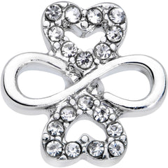 16G 1/4 Clear Gem Heart Shamrock St Patricks Day Cartilage Tragus