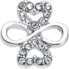16G 5/16 Clear Gem Shamrock St Patricks Day Labret Monroe Tragus
