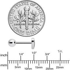 16G 1/4 Lesbian Love Heart Cartilage Tragus Earring