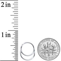 16G 3/8 Grade 23 Titanium Double Loop Hinged Septum Clicker