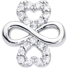 20G 5/16 Clear Gem Heart Shamrock St Patricks Day Nose Hoop