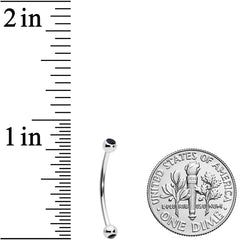 16G 5/8 Black Gem Ball End Curved Barbell