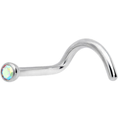 18G Aurora 2mm Grade 23 Titanium Press Fit Left Nose Ring Screw