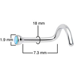 18G Aurora 2mm Grade 23 Titanium Press Fit Left Nose Ring Screw