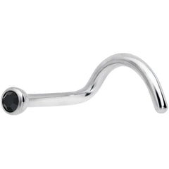 18G Black 2mm Grade 23 Titanium Press Fit Left Nose Ring Screw