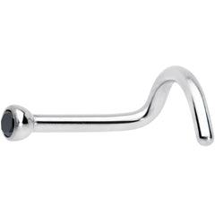 18G Black 2mm Grade 23 Titanium Press Fit Left Nose Ring Screw