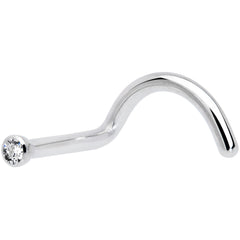 18G Clear 1.5mm Grade 23 Titanium Press Fit Left Side Nose Screw
