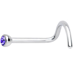 20G Purple 2mm Grade 23 Titanium Press Fit Left Side Nose Screw