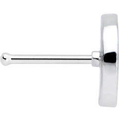 20G 1/4 Clear Black CZ Gem Yin Yang Nose Bone