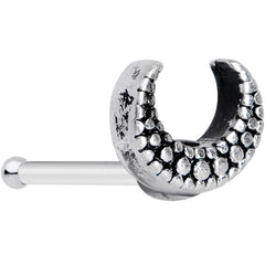 20G 5/16 Textured Crescent Moon Nose Bone