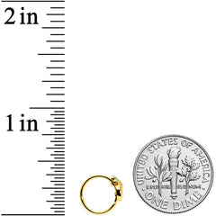 20G 5/16 Gold Tone Tropical Pineapple Nose Hoop Set of 3