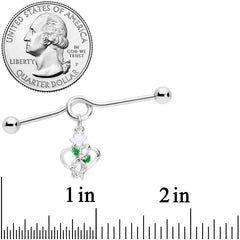 14G Heart Music Valentine Dangle Project Barbell 38mm