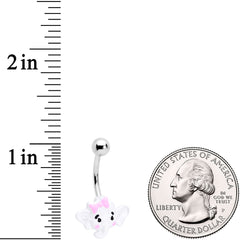 Pink Bow Cute Elephant Belly Ring