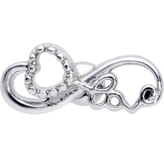 16G 1/4 Infinity Heart Valentines Day Cartilage Tragus Earring