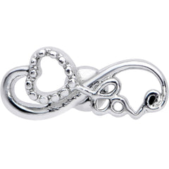 16G 5/16 Infinity Heart Valentines Day Labret Monroe Tragus