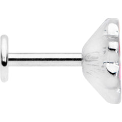 16G 1/4 Rainbow Hippie Flower Labret Monroe Tragus
