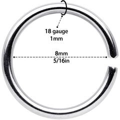18G 5/16 Black Gold Tone Anodized Seamless Circular Ring Set of 12
