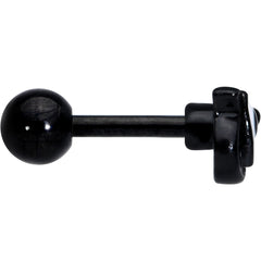 16G 1/4 Black White Formal Bow Cartilage Tragus Earring