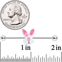 14G Easter Bunny Flower Industrial Barbell 38mm