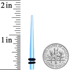 8G Blue Acrylic Straight Taper Set