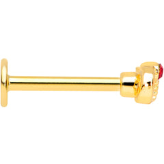 16G 5/16 Red Gem Gold Tone Infinity Love Labret Monroe Tragus