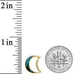 16G 3/8 Gold Tone Moon Sea Right Ear Closure Ring