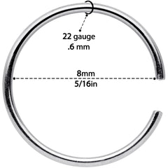 22G 5/16 Steel Gold Tone Anodized Seamless Circular Ring Set of 12