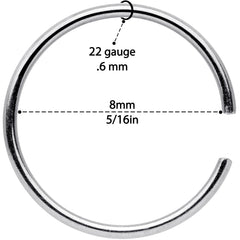 22G 5/16 Gold Tone Rose Gold Tone Anodized Seamless Circular Ring Set of 12
