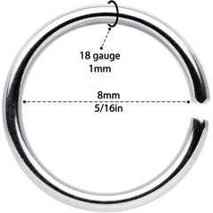 18G 5/16 Gold Tone Rose Gold Tone Anodized Seamless Circular Ring Set of 12