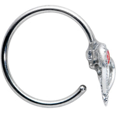 20G 5/16 Open Heart Rose Valentines Day Nose Hoop