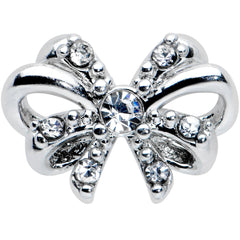 16G 5/16 Clear Gem Looping Bow Labret Monroe Tragus