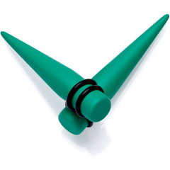 Green Matte Acrylic Straight Taper Set 2G to 00G